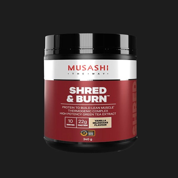 무사시 쉬레드 앤 번 단백질 바닐라 밀크쉐이크 프로틴 파우더 340g