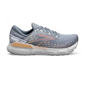 5366878 BROOKS Mens Glycerin Gts 20 Running Shoes In Grey/chili Oil/orange