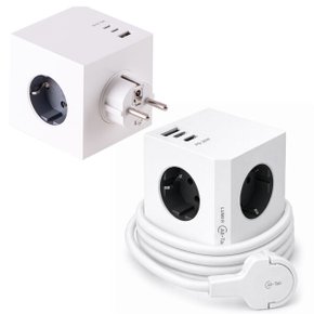 블록 PD 20W 고용량 멀티탭 3구 C타입 2포트+USB 1포트