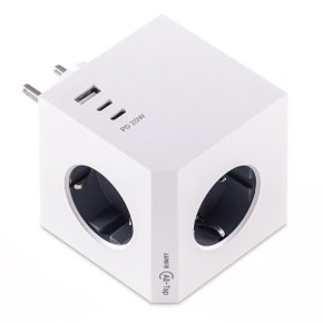 블록 PD 20W 고용량 멀티탭 3구 C타입 2포트+USB 1포트