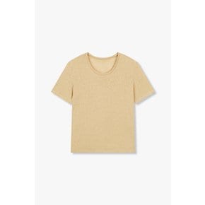 [보브] 린넨 블렌드 베이직 티셔츠 7125240103
