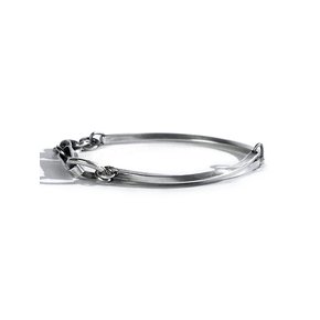 SEWN SWEN SILVER LAYERED THIN LINE TWISTED BRACELET