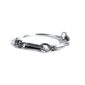SEWN SWEN SILVER LAYERED THIN LINE TWISTED BRACELET