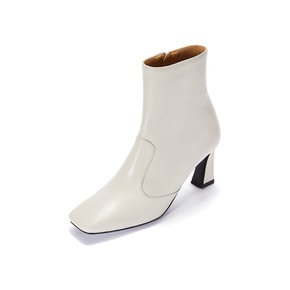 Block Ankle Boots_Cream