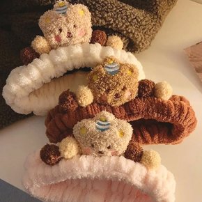 파티곰 헤어 세안밴드 세수 머리띠 샤워밴드 3color