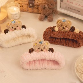 파티곰 헤어 세안밴드 세수 머리띠 샤워밴드 3color