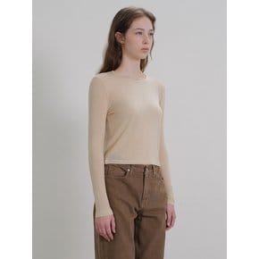 Essential tencel tee (beige)