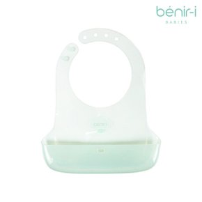 베니르아이 아기 이유식 유아 방수 앞치마 구름 실리콘 턱받이 민트