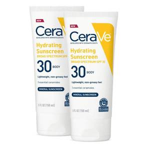 세레비 하이드레이팅 선스크린 바디 선크림 SPF30 CeraVe Sunscreen 5oz(150ml) 2개