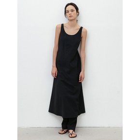 Crispy Sleeveless Dress_Black