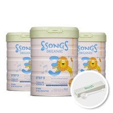  쏭스오가닉 베이비 골든라벨 유기농분유 3단계 750g 3캔 + 20ml스쿱증정