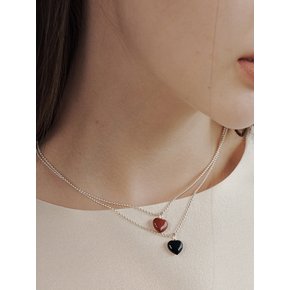 [silver925] candy heart ball necklace