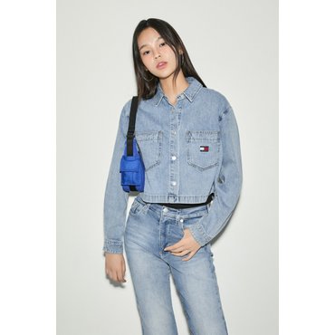 타미진스 여성 데님 크롭 셔켓 T32E6WSH05TWL1 TOMMY JEANS