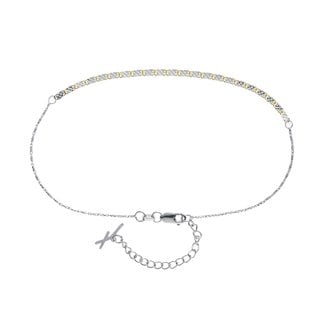 페르테 피아토 옐로화이트 앵클리스 25cm, Piatto Yellow&White Anklet 25cm,14k yellow gold, white gold