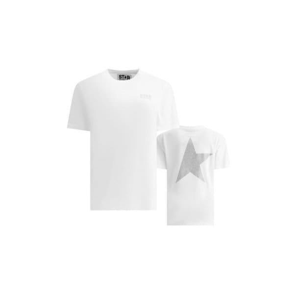 [당일]25SS 골든구스 실버 글리터 스타 백로고 티셔츠 화이트 GWP01220 P000880 80185