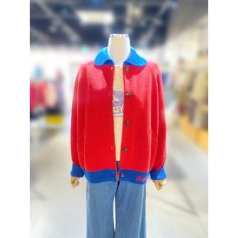 베네통 [여주점] 컬러 블록 자카드 니트 가디건 (BAKC11511)