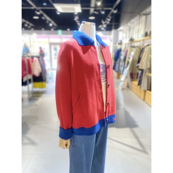 [여주점] 컬러 블록 자카드 니트 가디건 (BAKC11511)