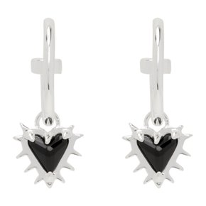 실버 탈론 앵커 슬리퍼 이어링 JWL1-24-1 STERLING SILVER ONYX