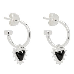 실버 탈론 앵커 슬리퍼 이어링 JWL1-24-1 STERLING SILVER ONYX