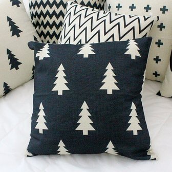  러프 소파 쿠션커버 45x45 북유럽의겨울 A