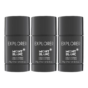 몽블랑 익스플로러 데오드란트 스틱 75g 3팩 Montblanc Explorer