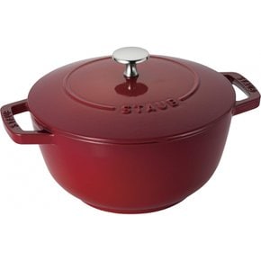 staub L 20cm] Wa-NABE 40501-072 스토우브 [와나베 체리 양손 주물 법랑 냄비 밥솥 3합 IH대응