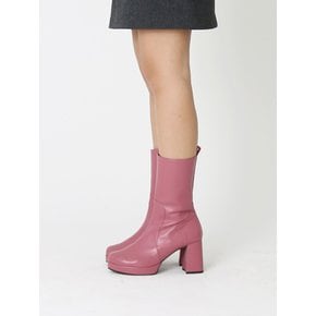 Natilda Platform Middle Boots Pink