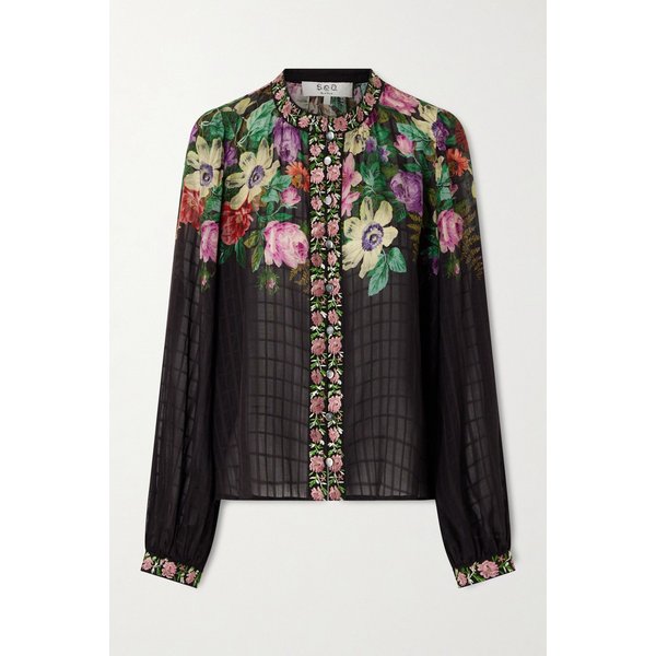 빅토리아 플로럴 자수 보일 블라우스 46376663162969464