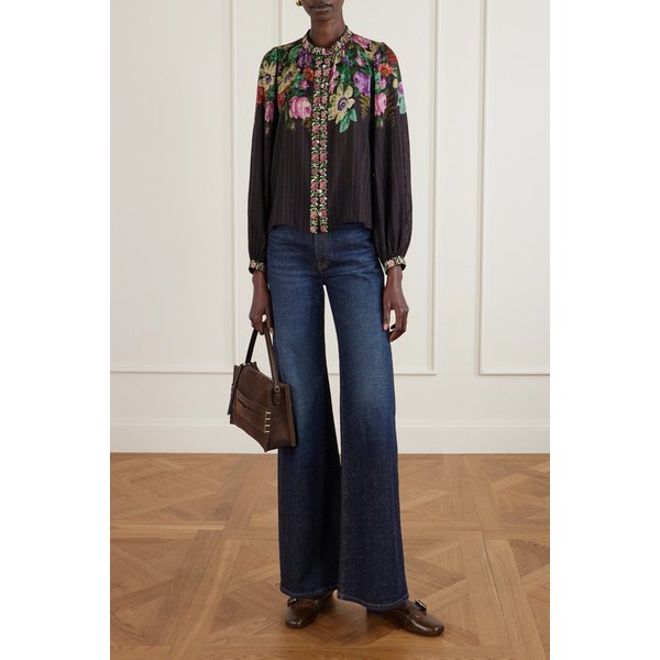 빅토리아 플로럴 자수 보일 블라우스 46376663162969464