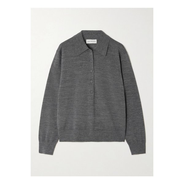 메리노 울 폴로 스웨터 그레이 46376663162929287