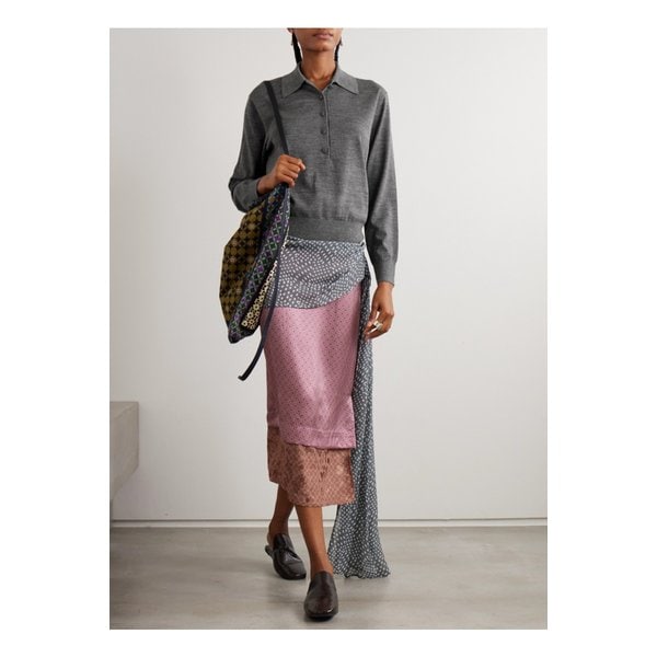 메리노 울 폴로 스웨터 그레이 46376663162929287