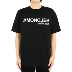 24 S/S 몽클레어 남성 그래노블 레터링 로고 반팔(블랙) 8C00003 83927 999 75685412