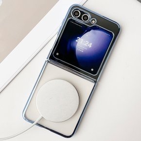갤럭시Z폴드3 제트지 맥세이프 도금 프레임 변색없는 투명 하드 핸드폰 케이스
