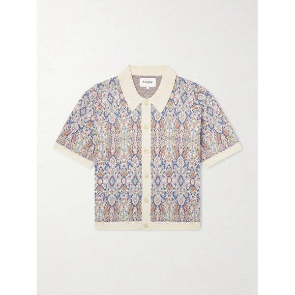 코리더 트랜스 자카드 니트 코튼 셔츠 46376663163008671