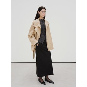 TIF HIGH NECK HALF COAT_2COLORS