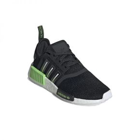 키즈 아디다스 오리지널 NMD 노마드 R1 J - 코어 블랙Lucid Lime/Footwear 화이트 6652551