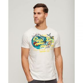 5017829 Superdry La Vl Graphic T Shirt - Off White