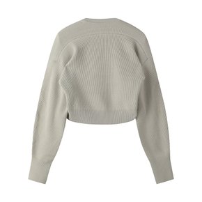 여성 볼륨 볼레로형 풀오버 L KHAKI