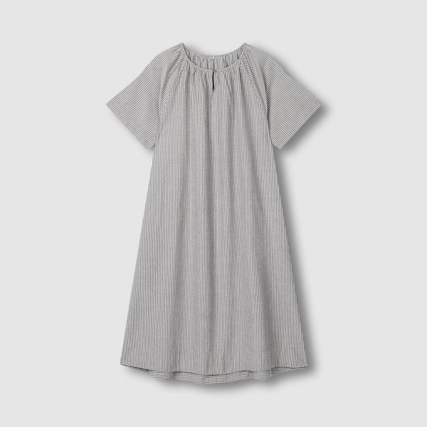 여 코튼 시어서커 반팔 파자마 원피스 J2062030750BE