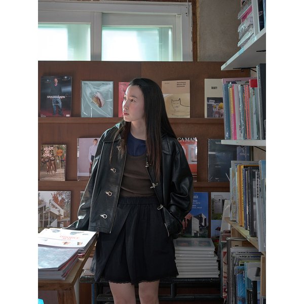 레이스 디테일 스트링 밴딩 쇼츠 _블랙 7215230201