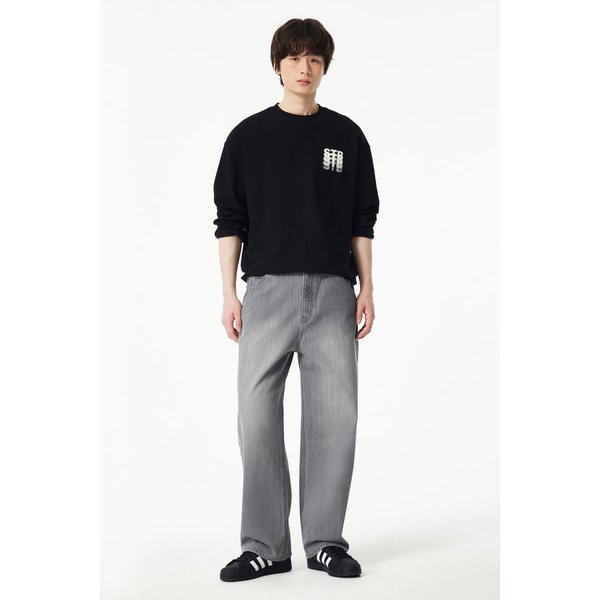 [MEN] 노턱 와이드 데님 팬츠 9155262173081