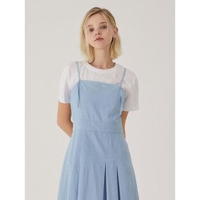 Pleats Bustier Denim Dress_SA4OPN5