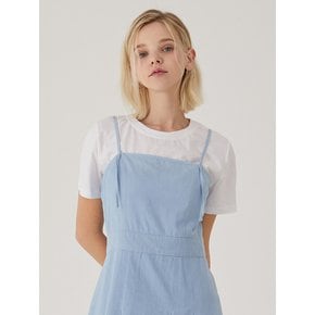 Pleats Bustier Denim Dress_SA4OPN5