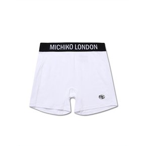 WIDE LOGO BOY SHORTS BRIEFS WHITE