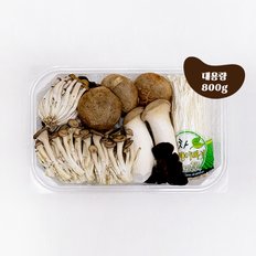 키움의미학 국내산 모듬버섯 800g 느타리 표고 새송이 목이 팽이 만가닥 버섯모음