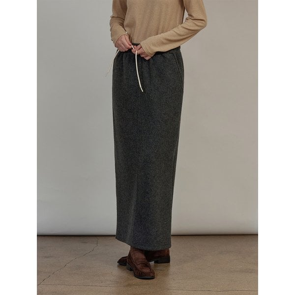 Winter Wool Brushed Long Skirt