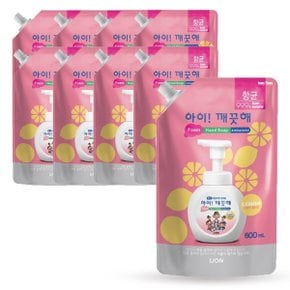 아이깨끗해 레몬향 리필 600ml x8개/핸드워시 대용량