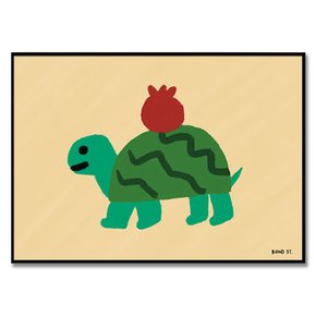 작가 Bond St._패션 스타일이 확고한 라이더 거북이 유럽형_50cm x_70cm 알루미늄액자