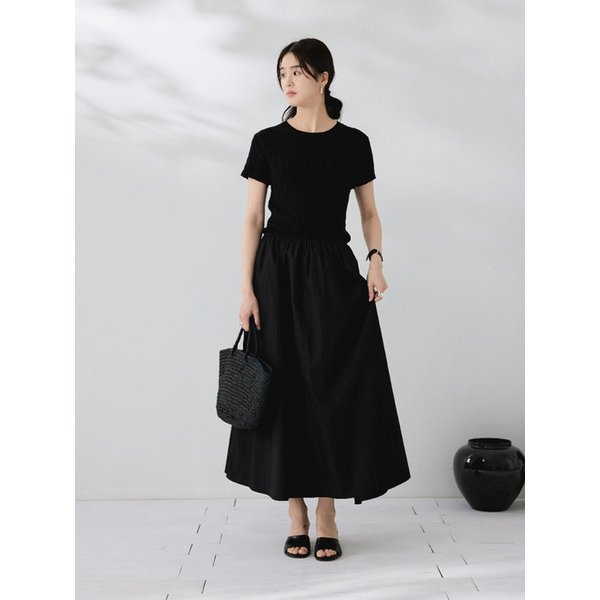 Elluna Knit Long Dress_Black