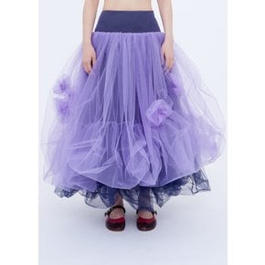 몰리고다드 24FW MOLLY GODDARD JESS SKIRT IN PURPLE/NAVY